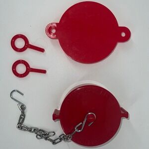 FPPI 2.5 Inch NST Red Plastic FDC, hose valve with Chain and Hook Connection
